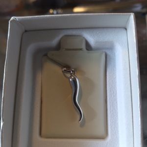 Italian horn 10k white gold new